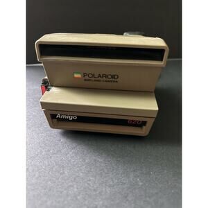 Vintage Polaroid 600 Land Camera Amigo 620 Tan Untested